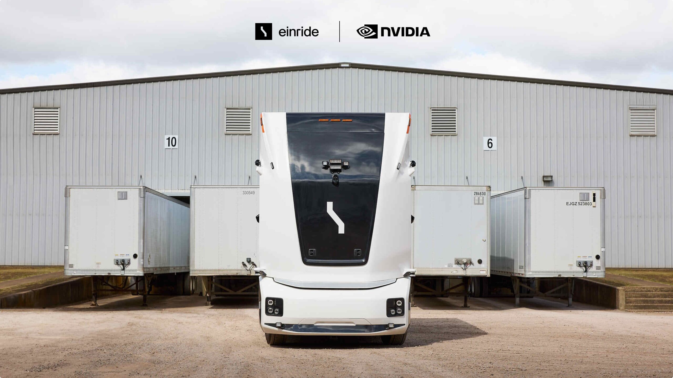 Autonome vrachtwagen van Einride bij de samenwerking met NVIDIA Hyperion